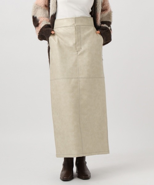 BAYFLOW（ベイフロー）の「[WEB限定／セットアップ対応]フェイクレザースカート（スカート・レディース・オフホワイト/ブラック・SMALL/MEDIUM）」の20枚目の写真