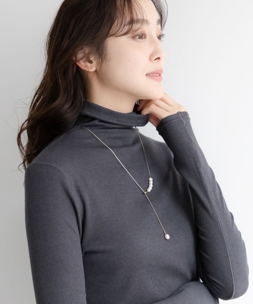 Elura（エルーラ）の「淡水パールスライダーネックレス/605528（ネックレス・レディース・シルバー/ゴールド・ONE SIZE）」の2枚目の写真