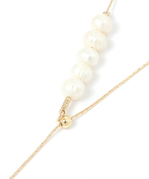 Elura（エルーラ）の「淡水パールスライダーネックレス/605528（ネックレス・レディース・シルバー/ゴールド・ONE SIZE）」の4枚目の写真
