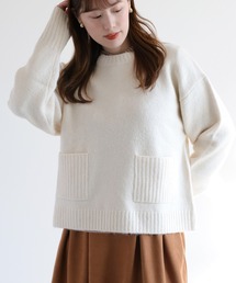 cepo | ウール混ポケットニットプルオーバー(ニット/セーター)