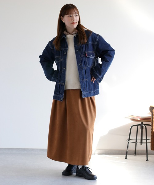 cepo(セポ)の「ウール混ポケットニットプルオーバー(ニット/セーター・レディース・レッド/チャコール/オフホワイト/カーキ・M)」の10枚目の写真