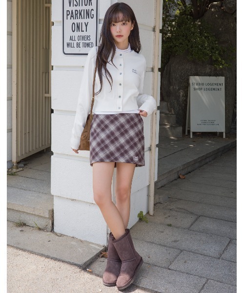muahmuah(ムーアムーア)の「A'GEM/9 × .kom 『muah muah/ムーアムーア』 COZY ROUND KNIT CARDIGAN/コージーラウンド ニットカーディガン(カーディガン/ボレロ・レディース・アイボリー/ネイビー/グレー/レッド・FREE)」の9枚目の写真