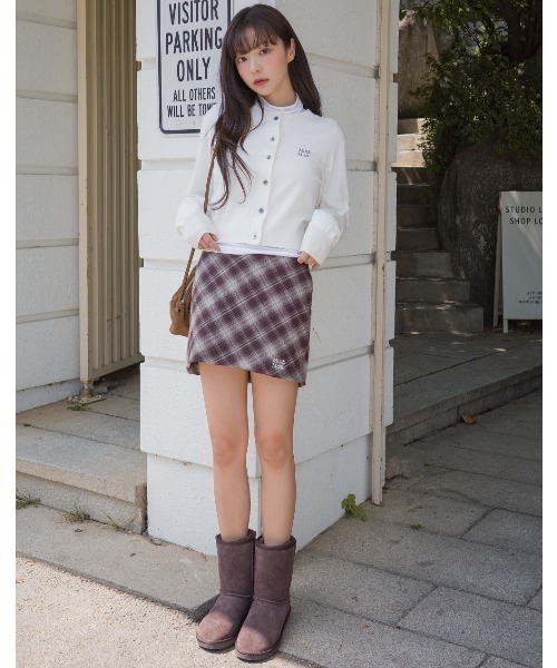 muahmuah(ムーアムーア)の「A'GEM/9 × .kom 『muah muah/ムーアムーア』 COZY ROUND KNIT CARDIGAN/コージーラウンド ニットカーディガン(カーディガン/ボレロ・レディース・アイボリー/ネイビー/グレー/レッド・FREE)」の11枚目の写真
