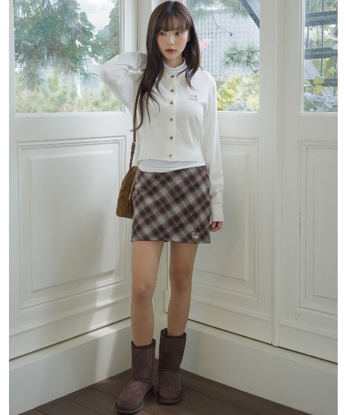 muahmuah(ムーアムーア)の「A'GEM/9 × .kom 『muah muah/ムーアムーア』 COZY ROUND KNIT CARDIGAN/コージーラウンド ニットカーディガン(カーディガン/ボレロ・レディース・アイボリー/ネイビー/グレー/レッド・FREE)」の13枚目の写真