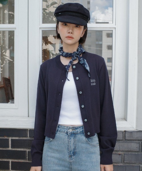 muahmuah(ムーアムーア)の「A'GEM/9 × .kom 『muah muah/ムーアムーア』 COZY ROUND KNIT CARDIGAN/コージーラウンド ニットカーディガン(カーディガン/ボレロ・レディース・アイボリー/ネイビー/グレー/レッド・FREE)」の22枚目の写真