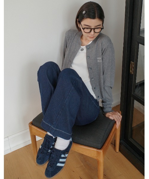 muahmuah(ムーアムーア)の「A'GEM/9 × .kom 『muah muah/ムーアムーア』 COZY ROUND KNIT CARDIGAN/コージーラウンド ニットカーディガン(カーディガン/ボレロ・レディース・アイボリー/ネイビー/グレー/レッド・FREE)」の16枚目の写真