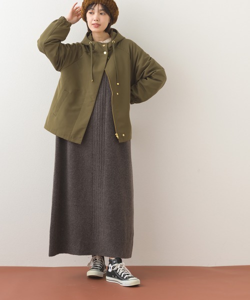 OMNES（オムネス）の「撥水加工ジップアップマウンテンパーカージャケット（マウンテンパーカー・レディース・ベージュ/ネイビー/ブラック/カーキ・FREE）」の18枚目の写真