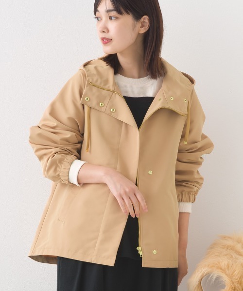 OMNES（オムネス）の「撥水加工ジップアップマウンテンパーカージャケット（マウンテンパーカー・レディース・ベージュ/ネイビー/ブラック/カーキ・FREE）」の10枚目の写真