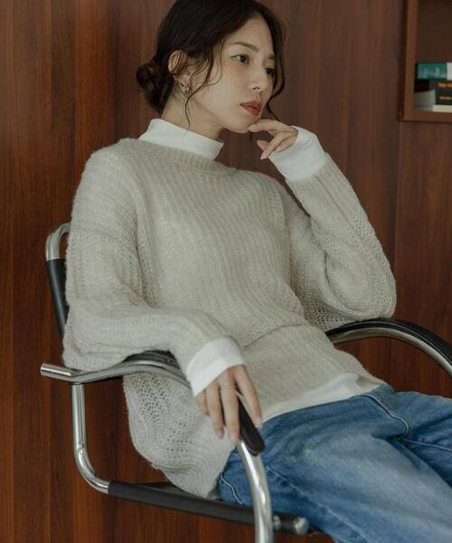 URBAN RESEARCH Sonny Label（アーバンリサーチサニーレーベル）の「『UR TECH』蓄熱ハイネックプルオーバー（Tシャツ/カットソー・レディース・チャコールグレー/オフホワイト/ブラック・FREE）」の2枚目の写真