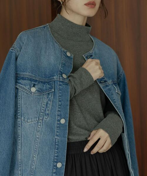 URBAN RESEARCH Sonny Label（アーバンリサーチサニーレーベル）の「『UR TECH』蓄熱ハイネックプルオーバー（Tシャツ/カットソー・レディース・チャコールグレー/オフホワイト/ブラック・FREE）」の3枚目の写真