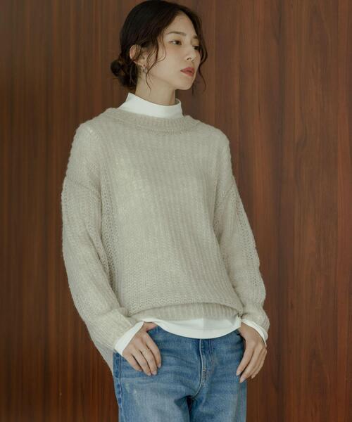 URBAN RESEARCH Sonny Label（アーバンリサーチサニーレーベル）の「『UR TECH』蓄熱ハイネックプルオーバー（Tシャツ/カットソー・レディース・チャコールグレー/オフホワイト/ブラック・FREE）」の19枚目の写真