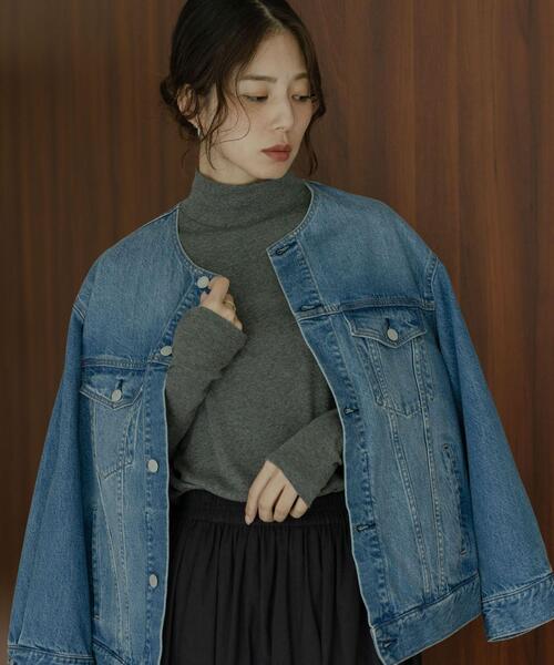 URBAN RESEARCH Sonny Label（アーバンリサーチサニーレーベル）の「『UR TECH』蓄熱ハイネックプルオーバー（Tシャツ/カットソー・レディース・チャコールグレー/オフホワイト/ブラック・FREE）」の10枚目の写真