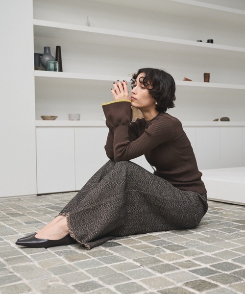 セール】ツイードロングスカート/セットアップ可能（スカート）｜AIC