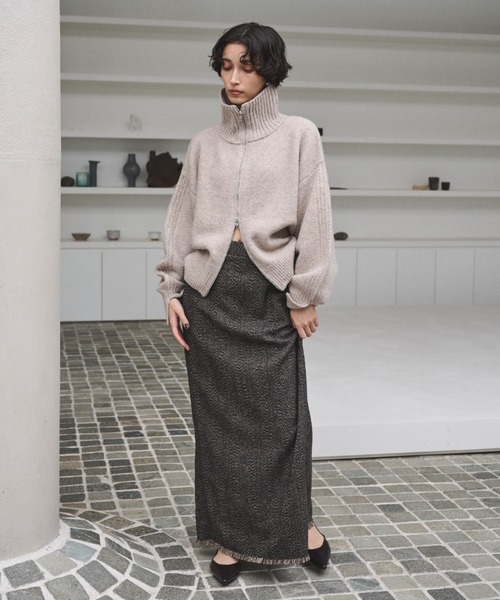 AIC.（エーアイシー）の「ツイードロングスカート/セットアップ可能（スカート・レディース・ブラウン/ブラック・FREE）」の22枚目の写真