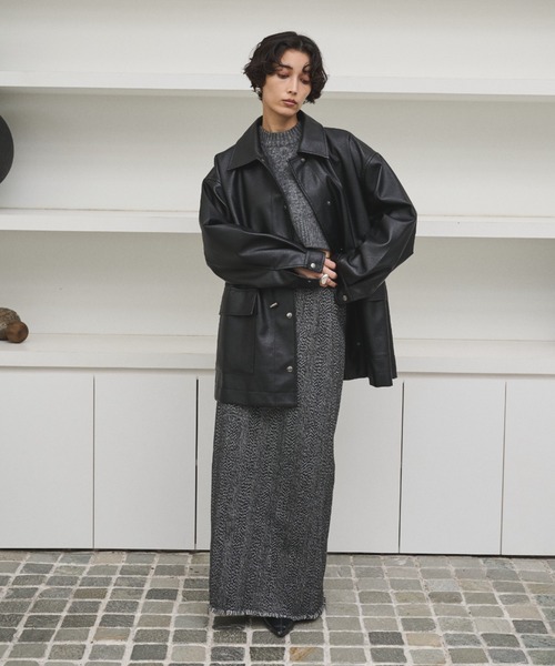 セール】ツイードロングスカート/セットアップ可能（スカート