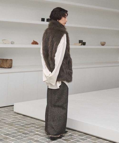 AIC.（エーアイシー）の「ツイードロングスカート/セットアップ可能（スカート・レディース・ブラウン/ブラック・FREE）」の21枚目の写真