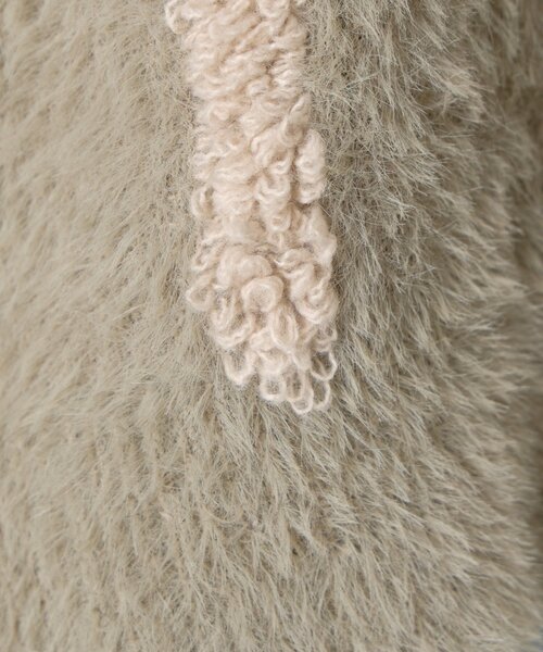 Jena espace merveilleux（ジェナ　エスパスメルヴェイユ）の「【一枚で決まる】チェック柄シャギーニット（ニット/セーター・レディース・ブラック/グレー/オフホワイト・FREE）」の17枚目の写真