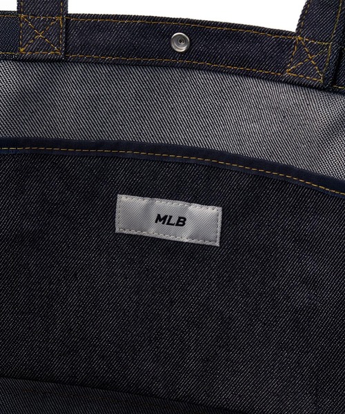 MLB(メジャーリーグベースボール)の「【日本未入荷】MLB KOREA ヴィンテージレタリング デニムライク ショッパーバッグ NYヤンキース LAドジャース(トートバッグ・レディース・ネイビー/サックスブルー・FREE)」の10枚目の写真