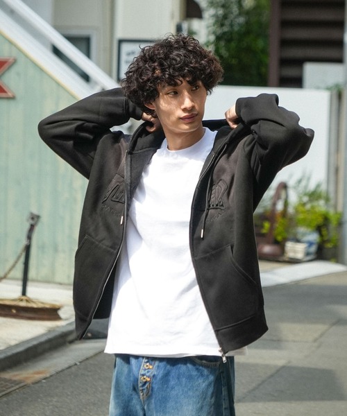THRASHER（スラッシャー）の「【THRASHER / スラッシャー】アップリケジップパーカー ヴィンテージライク 裏起毛 ヘビーウェイト フーディー マグロゴ（パーカー・メンズ・ブラック・LARGE/X-LARGE/MEDIUM）」の5枚目の写真