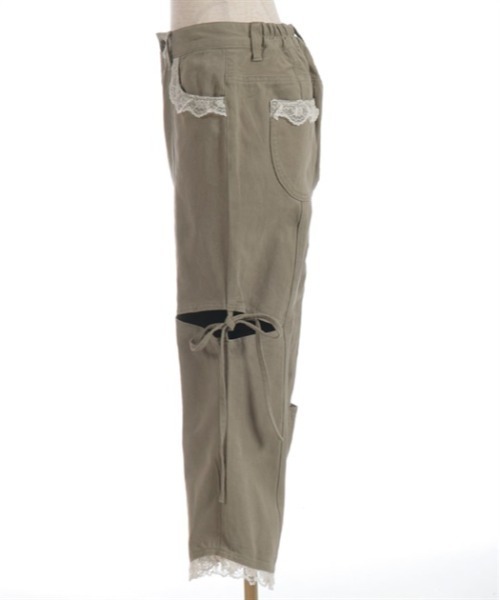 axes femme（アクシーズファム）の「レース付スリット×リボンパンツ（その他パンツ・レディース・カーキ/ケミカルウォッシュ・FREE）」の11枚目の写真