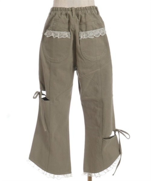 axes femme（アクシーズファム）の「レース付スリット×リボンパンツ（その他パンツ・レディース・カーキ/ケミカルウォッシュ・FREE）」の12枚目の写真