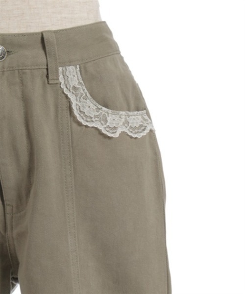 axes femme（アクシーズファム）の「レース付スリット×リボンパンツ（その他パンツ・レディース・カーキ/ケミカルウォッシュ・FREE）」の13枚目の写真
