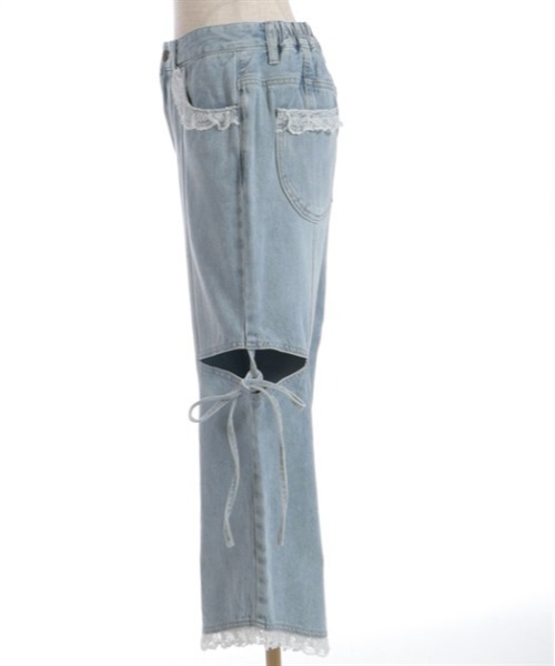 axes femme（アクシーズファム）の「レース付スリット×リボンパンツ（その他パンツ・レディース・カーキ/ケミカルウォッシュ・FREE）」の19枚目の写真