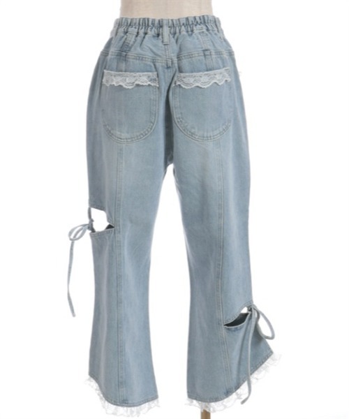 axes femme（アクシーズファム）の「レース付スリット×リボンパンツ（その他パンツ・レディース・カーキ/ケミカルウォッシュ・FREE）」の20枚目の写真