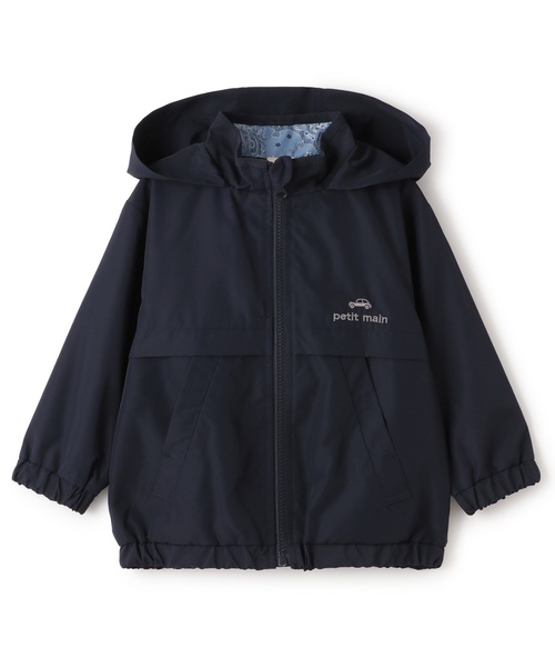 petit main（プティマイン）の「【撥水加工】切替ウィンブレ（ナイロンジャケット・キッズ・アイボリー/カラフル/ネイビー/レインボー・80ｃｍ/110cm/100cm/120cm/130cm/90cm）」の12枚目の写真