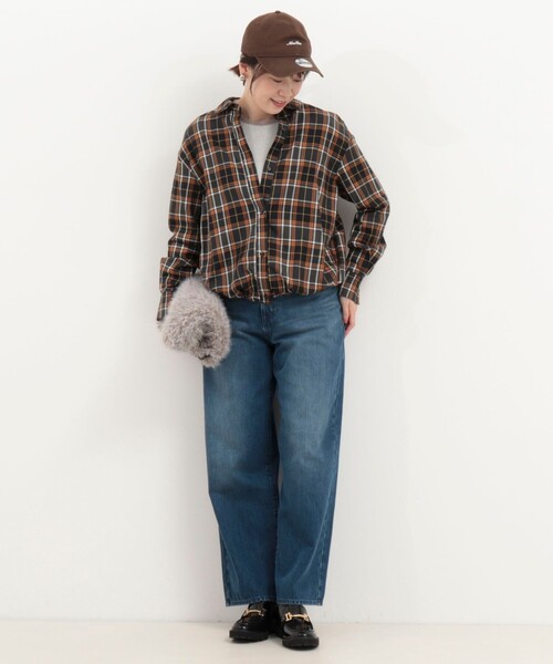 MICO COULIER(ミコクリエ)の「コットンテンセルチェックブラウス(シャツ/ブラウス・レディース・オレンジ系その他/グリーン系その他・38)」の3枚目の写真