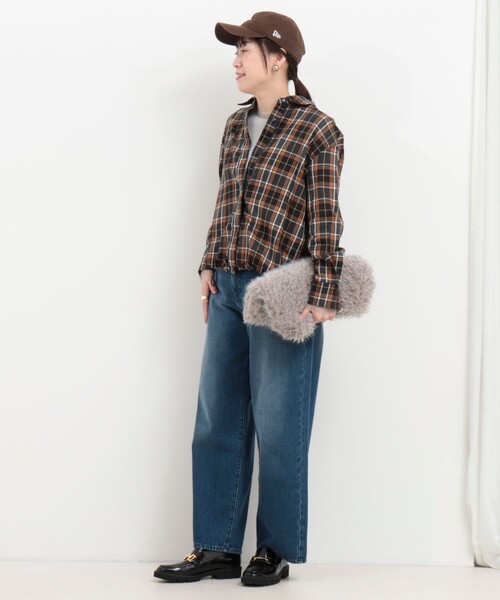 MICO COULIER(ミコクリエ)の「コットンテンセルチェックブラウス(シャツ/ブラウス・レディース・オレンジ系その他/グリーン系その他・38)」の5枚目の写真