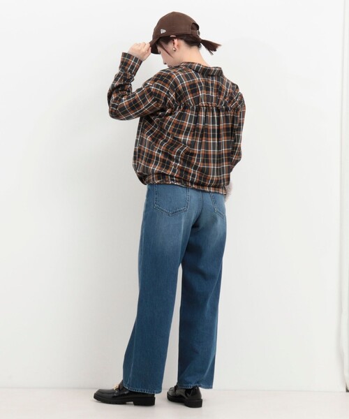 MICO COULIER(ミコクリエ)の「コットンテンセルチェックブラウス(シャツ/ブラウス・レディース・オレンジ系その他/グリーン系その他・38)」の8枚目の写真