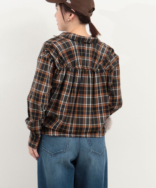 MICO COULIER(ミコクリエ)の「コットンテンセルチェックブラウス(シャツ/ブラウス・レディース・オレンジ系その他/グリーン系その他・38)」の9枚目の写真