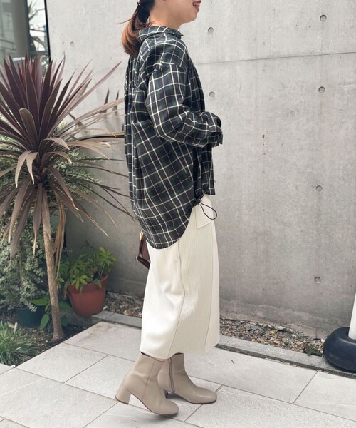 MICO COULIER(ミコクリエ)の「コットンテンセルチェックブラウス(シャツ/ブラウス・レディース・オレンジ系その他/グリーン系その他・38)」の13枚目の写真