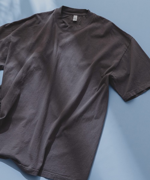 LOS ANGELES APPAREL(ロサンゼルスアパレル)の「【LOS ANGELES APPAREL/ロサンゼルスアパレル】1801GD 6.5oz ガーメントダイ クルーネックTシャツ(Tシャツ/カットソー・メンズ・チャコールグレー/ブラック/ホワイト/ゴールド・X-LARGE/MEDIUM/LARGE)」の4枚目の写真