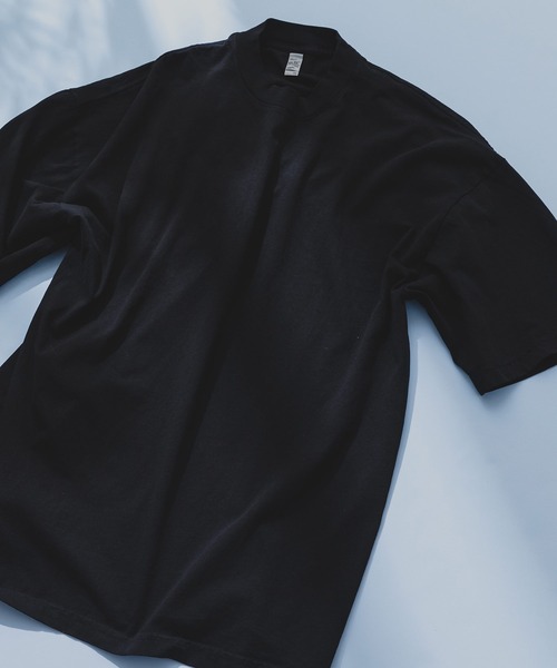 LOS ANGELES APPAREL(ロサンゼルスアパレル)の「【LOS ANGELES APPAREL/ロサンゼルスアパレル】1801GD 6.5oz ガーメントダイ クルーネックTシャツ(Tシャツ/カットソー・メンズ・チャコールグレー/ブラック/ホワイト/ゴールド・X-LARGE/MEDIUM/LARGE)」の3枚目の写真