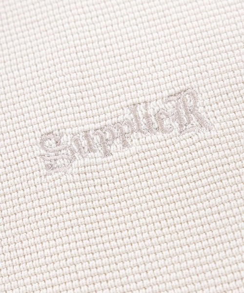 SUPPLIER（サプライヤー）の「A'GEM/9 × .kom 『SUPPLIER/サプライヤー』 Cross Leather Patch Thermal Zip Hoodie/クロスレザーパッチ サーマル ジップアップパーカー（パーカー・メンズ・ベージュ/ブラック・XL/L/M）」の14枚目の写真