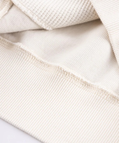 SUPPLIER（サプライヤー）の「A'GEM/9 × .kom 『SUPPLIER/サプライヤー』 Cross Leather Patch Thermal Zip Hoodie/クロスレザーパッチ サーマル ジップアップパーカー（パーカー・メンズ・ベージュ/ブラック・XL/L/M）」の17枚目の写真