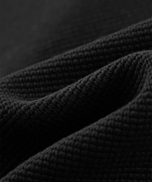 SUPPLIER（サプライヤー）の「A'GEM/9 × .kom 『SUPPLIER/サプライヤー』 Cross Leather Patch Thermal Zip Hoodie/クロスレザーパッチ サーマル ジップアップパーカー（パーカー・メンズ・ベージュ/ブラック・XL/L/M）」の8枚目の写真