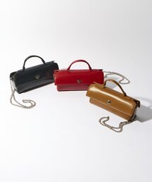 cache cache | 【cache cache(カシュカシュ)】横長スムースショルダー(ハンドバッグ)