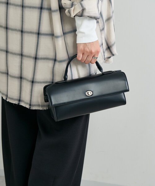 cache cache（カシュ カシュ）の「【cache cache(カシュカシュ)】横長スムースショルダー（ハンドバッグ・レディース・ブラック/ブラウン/レッド・FREE）」の20枚目の写真