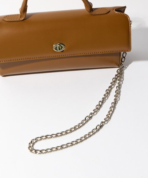 cache cache（カシュ カシュ）の「【cache cache(カシュカシュ)】横長スムースショルダー（ハンドバッグ・レディース・ブラック/ブラウン/レッド・FREE）」の10枚目の写真