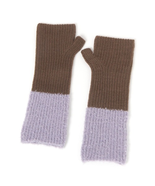 studio CLIP(スタディオクリップ)の「バイカラーアームウォーマー(アームカバー・レディース・アイボリー/ベージュ/ブラウン・FREE)」の4枚目の写真