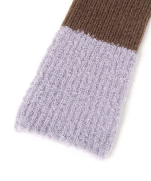 studio CLIP(スタディオクリップ)の「バイカラーアームウォーマー(アームカバー・レディース・アイボリー/ベージュ/ブラウン・FREE)」の7枚目の写真