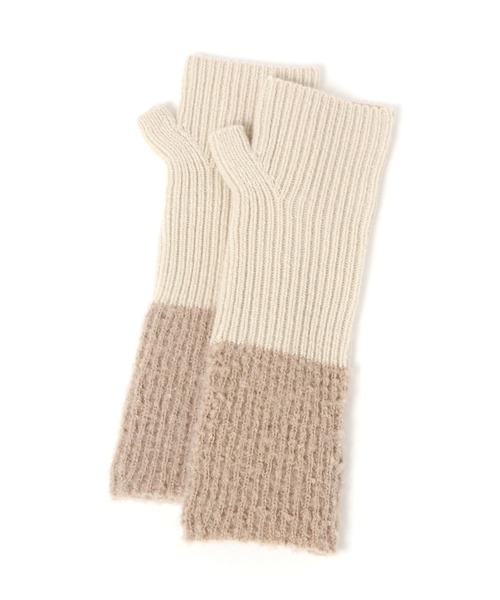 studio CLIP(スタディオクリップ)の「バイカラーアームウォーマー(アームカバー・レディース・アイボリー/ベージュ/ブラウン・FREE)」の14枚目の写真