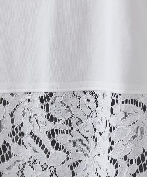 OPAQUE.CLIP（オペークドットクリップ）の「裾レースカットソー【洗濯機OK】（Tシャツ/カットソー・レディース・ホワイト・38/40）」の5枚目の写真