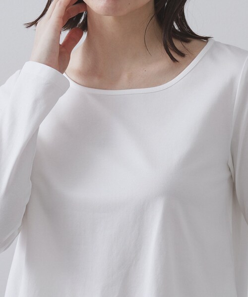 OPAQUE.CLIP（オペークドットクリップ）の「裾レースカットソー【洗濯機OK】（Tシャツ/カットソー・レディース・ホワイト・38/40）」の9枚目の写真