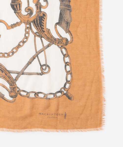 MACKINTOSH LONDON（マッキントッシュ ロンドン）の「colomboハーネススカーフ（ストール/ショール・レディース・ネイビー/ブラウン・FREE）」の4枚目の写真