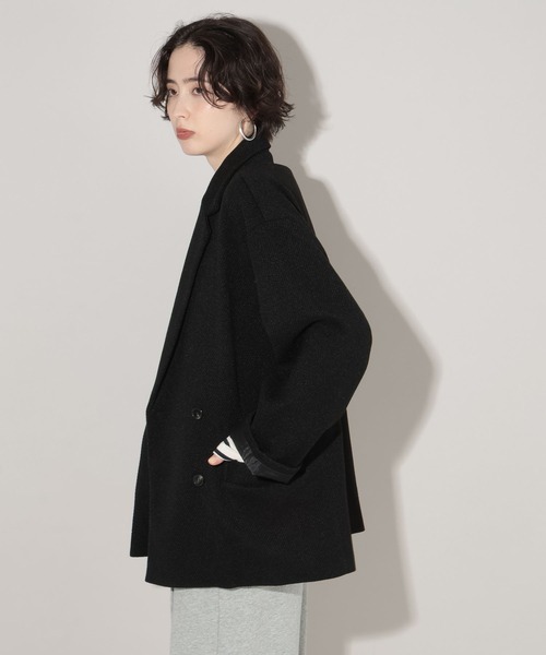 GEORGE'S（ジョージズ）の「ボクシージャケットコート（テーラードジャケット・レディース・ブラウン/ブラック・SMALL/MEDIUM）」の12枚目の写真