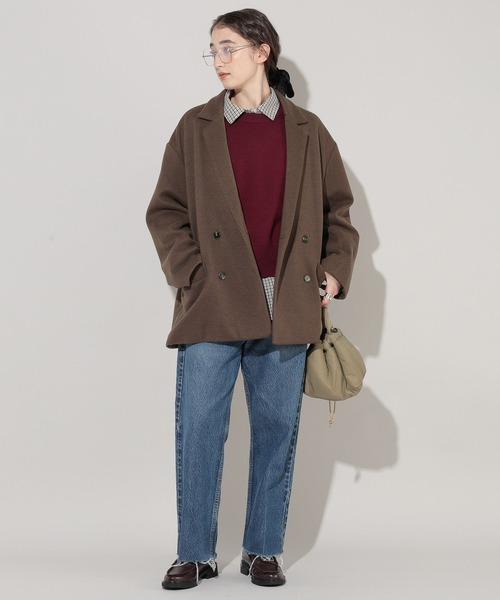 GEORGE'S（ジョージズ）の「ボクシージャケットコート（テーラードジャケット・レディース・ブラウン/ブラック・SMALL/MEDIUM）」の15枚目の写真